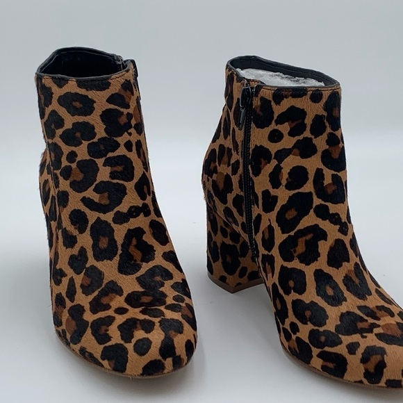 FLORIANN CALF HAIR ANIMAL PRINT ANKLE BOOTS BRAND NEW - Picture 6 of 9